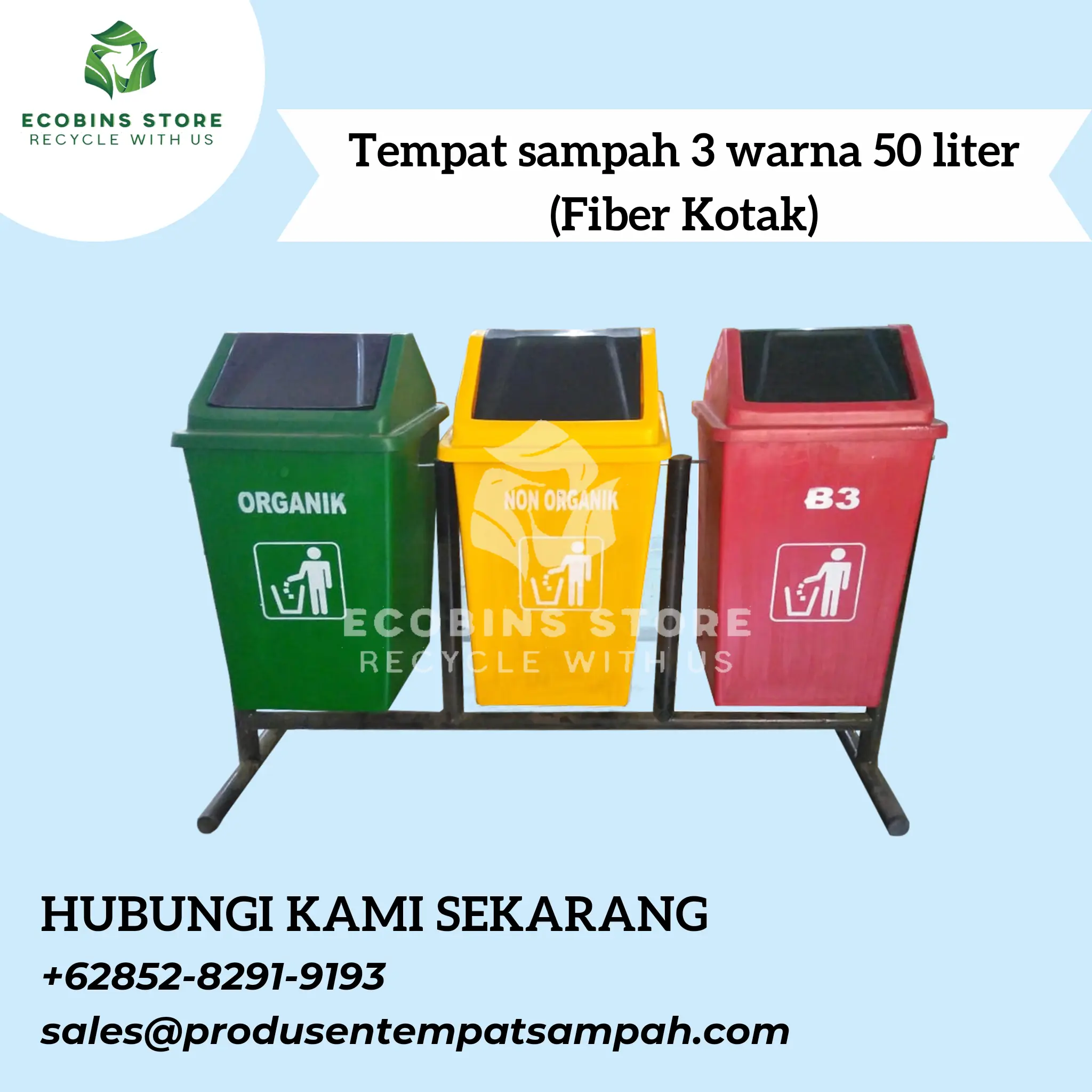 fiber kotak 3in 1 50L tong sampah 3 warna, tempat sampah 3 warna, bak sampah 3 warna, kotak sampah 3 warna, tong sampah pilah 3 warna, tempat sampah pilah, tempat sampah 3 in 1, tempat sampah fiber glass, tempat sampah fiber, tong sampah fiber, tong sampah fiberglass, tong sampah outdoor, tempat sampah outdoor,